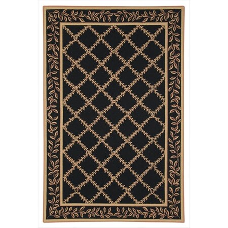 Safavieh 4 ft. x 4 ft. Round- Transitional Chelsea Black And Gold Hand Hooked Rug HK230D-4R